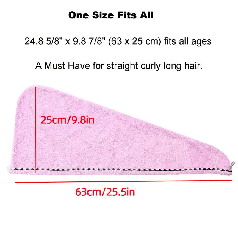 Twist-Dry Microfiber Hair Wrap