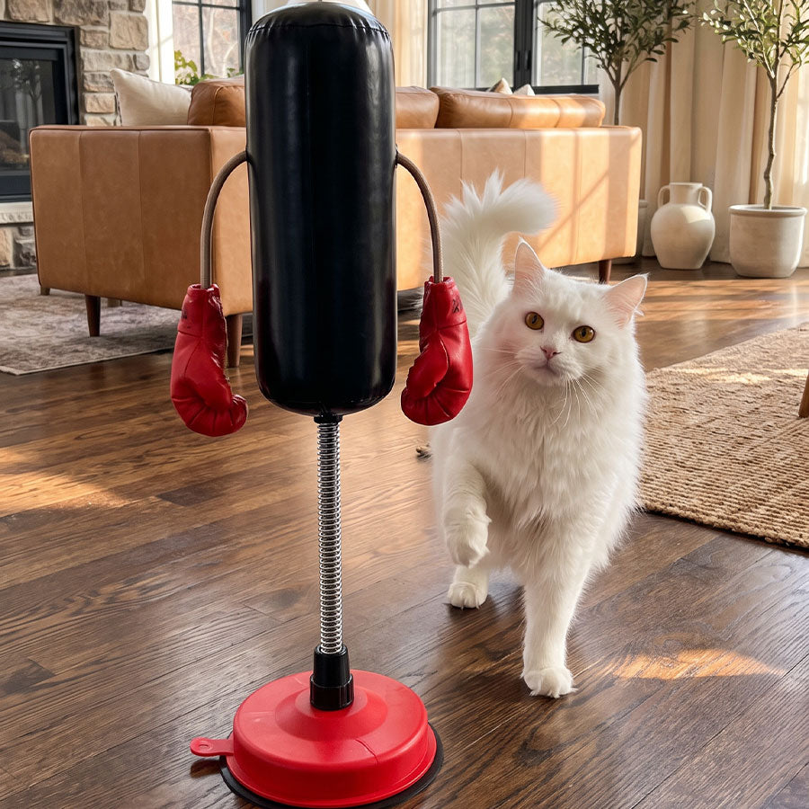 Portable Cat Punching Bag Toy With Strong Suction Cup Base