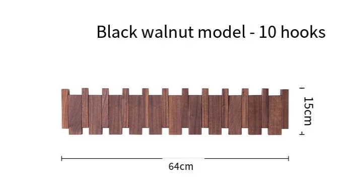Piano-Key Flip Hook Rack